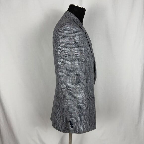 Vintage Miv 100% Silk Tweed Gray Blazer - Men’s 41R - Picture 2 of 8
